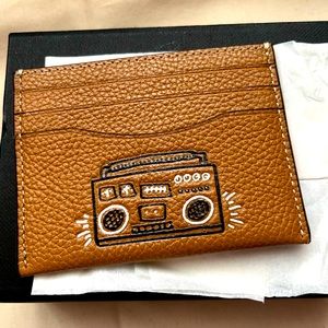 *NEW* Coach x Keith Haring leather card holder wallet